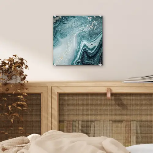 Edelstenen - Blauw - Natuur - Marmer - Abstract plexiglas 5mm klein -sfeer4