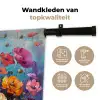 Bloemen - Kleurrijk - Waterverf - Natuur - Zomer Wandkleed katoen klein -sfeer2