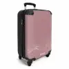 Minimal - Zacht oudroze met golven NBS - Handbagage koffer - Unisex middel -productfoto_3d