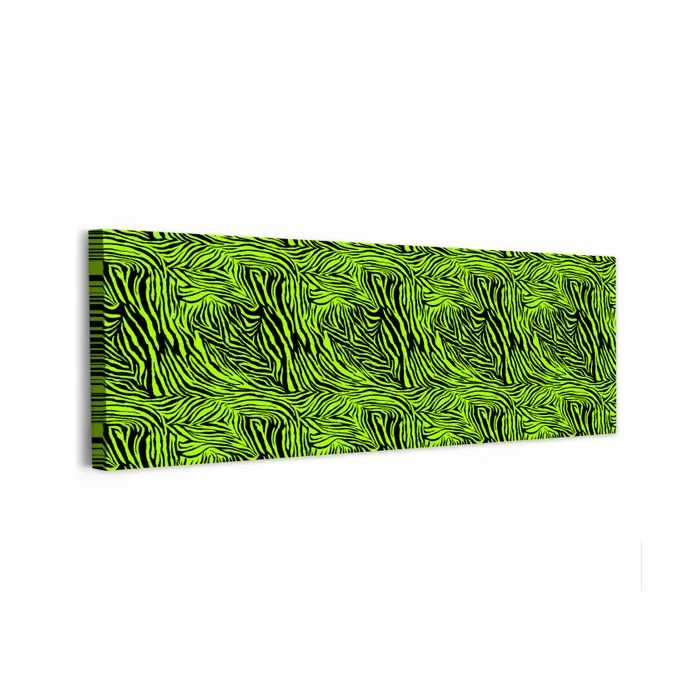Groen - Zwart - Zebra canvas 2cm klein 828 -z3d