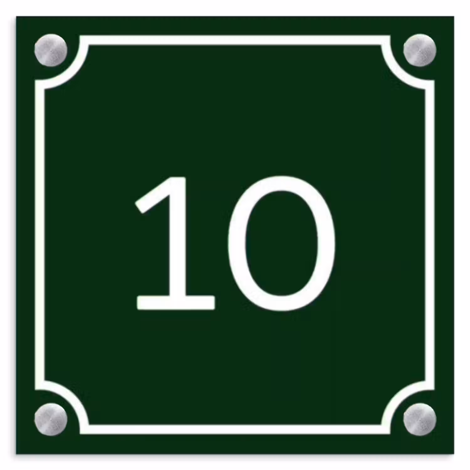 Naambordje voordeur - Vierkant - Groen - Kader - Regulier