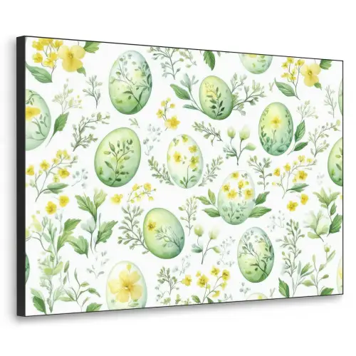 Patroon - Groen - Eieren Textielframe zwart klein -3d