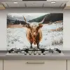 Schotse Hooglander - Landschap - Sneeuw - Bergen - Winter keuken achterwand spatscherm klein -3d_website