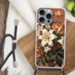 Boeket - Retro - Kleurrijk Hoesje iPhone 16 Pro Max met koord klein -sfeer4