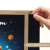 Raket - Ruimte - Planeten - Kinderen - Jongen Light Box met batterij (Wandlamp kind) middel -USP_websiteprintNL