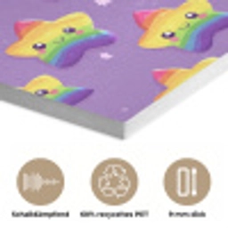 Sterren - Regenboog - Paars PET vilt klein 837 -closeup_DE