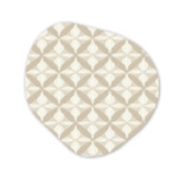 Patroon - Klassiek - Beige Wandcirkel Organisch Forex 3mm klein 629 -3d
