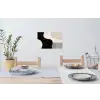Abstract - Japandi - Beige - Modern Muursticker klein -eettafel