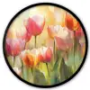 Tulpen - Sprookjesachtig - Kleurrijk Fotolijst rond zonder passe partout klein -3d
