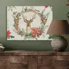 Kerstkrans - Hert - Hulst - Rood PET vilt klein -sfeer2