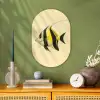 Vis - Sierlijk - Rugvin - Geel Wandcirkel Ovaal Forex klein -sfeer2