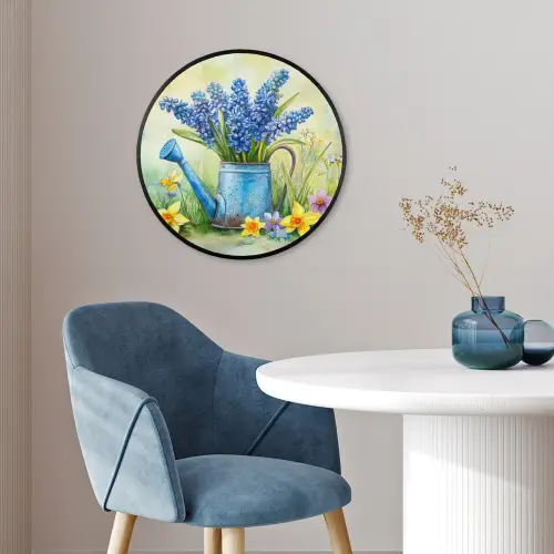 Gieter - Lavendel - Bloesems Fotolijst rond zonder passe partout klein -sfeer2