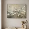 Bloemen - Wit - Natuur - Grijs - Modern Textielframe zwart klein -sfeer2