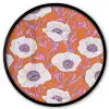 Bloemen - Grafisch - Oranje Fotolijst rond zonder passe partout klein 856 -3d