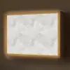 Lichtgrijs - Ruw - Subtiel Light Box met batterij (Wandlamp) middel 907 -z3d_website