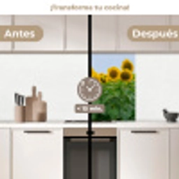 Zonnebloemen - Geel - Natuur keuken achterwand 2 middel -voor-na2_ES