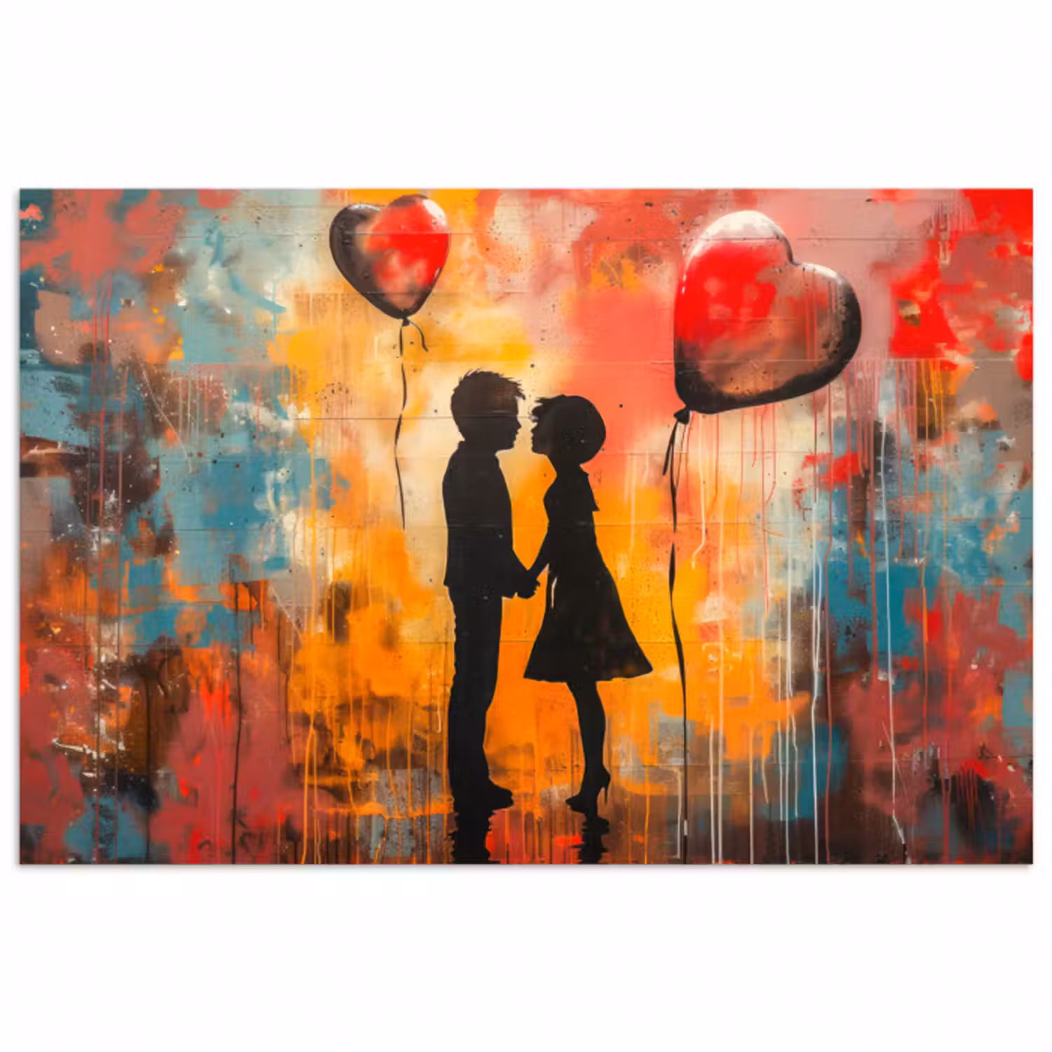 Poster - Straßenkunst - Liebe - Graffiti - Kunst - Banksy