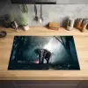 Olifant - Dieren - Licht - Bos - Natuur - Wilde dieren Inductie beschermer vinyl 3mm klein -sfeer5