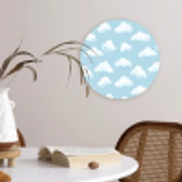 Wolken - Illustratie - Blauw Wandcirkel kunststof plaat 5mm dik klein 188 -sfeer4