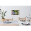 Doorkijk - Tuin - Raam - Hortensia - Bloemen Muursticker klein -eettafel