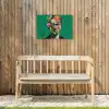 Man - Planten - Groen Tuinposter op houten frame 2 cm dik klein -sfeer4