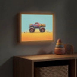 Monstertruck - Graffiti - Jongens - Auto Light Box met batterij (Wandlamp kind) middel -sfeer5_kind