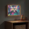 Raceauto - Abstract - Strepen - Blauw Light Box met batterij (Wandlamp kind) middel -sfeer5_kind