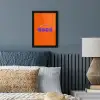 See the good - Paars - Oranje - Smiley fotolijst zwart zonder passe partout klein -sfeer3