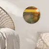 Zon - Strand - Duin - Horizon - Gras - Pad - Oranje Akoestische PET Vilt - Rond klein -sfeer4