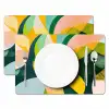 Abstract - Geel - Roze - Groen Placemat vinyl groot -zzsfeer2_Kitchenyeah-website