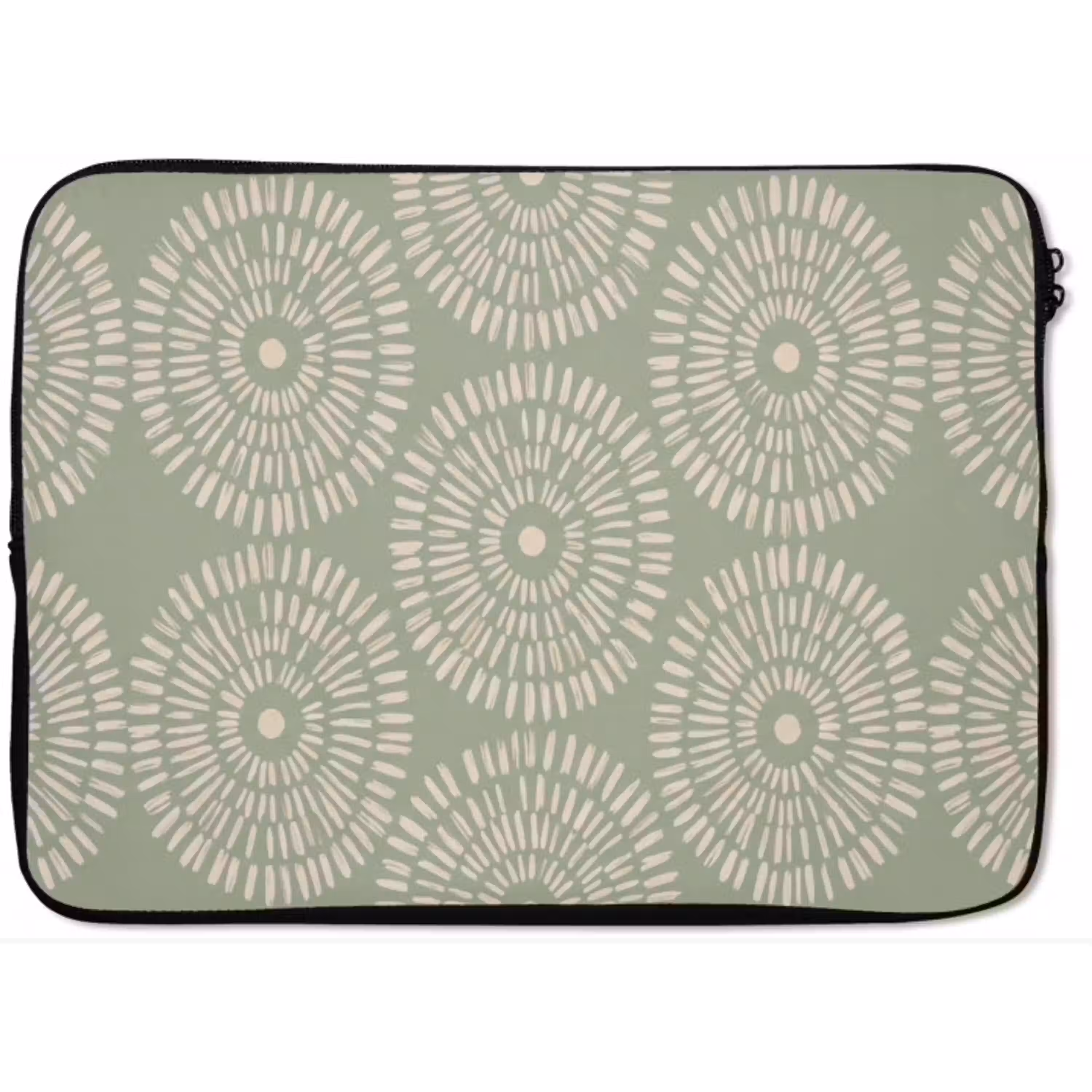 Patroon - Cirkels - Abstract - Modern - Groen laptophoes neopreen klein -zkaufland3dotto