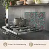 Spat - Abstract - Oranje - Groen keuken achterwand spatscherm klein 900 -usp_NL