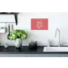 Lijnillustratie - Kersen - Tak - Wit Muursticker klein -keuken