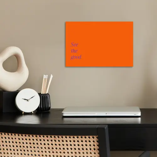 See te good - Paars - Oranje poster papier klein -sfeer1