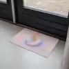 Garnaal - Subtiele structuur - Blauw - Roze Deurmat klein -sfeer2