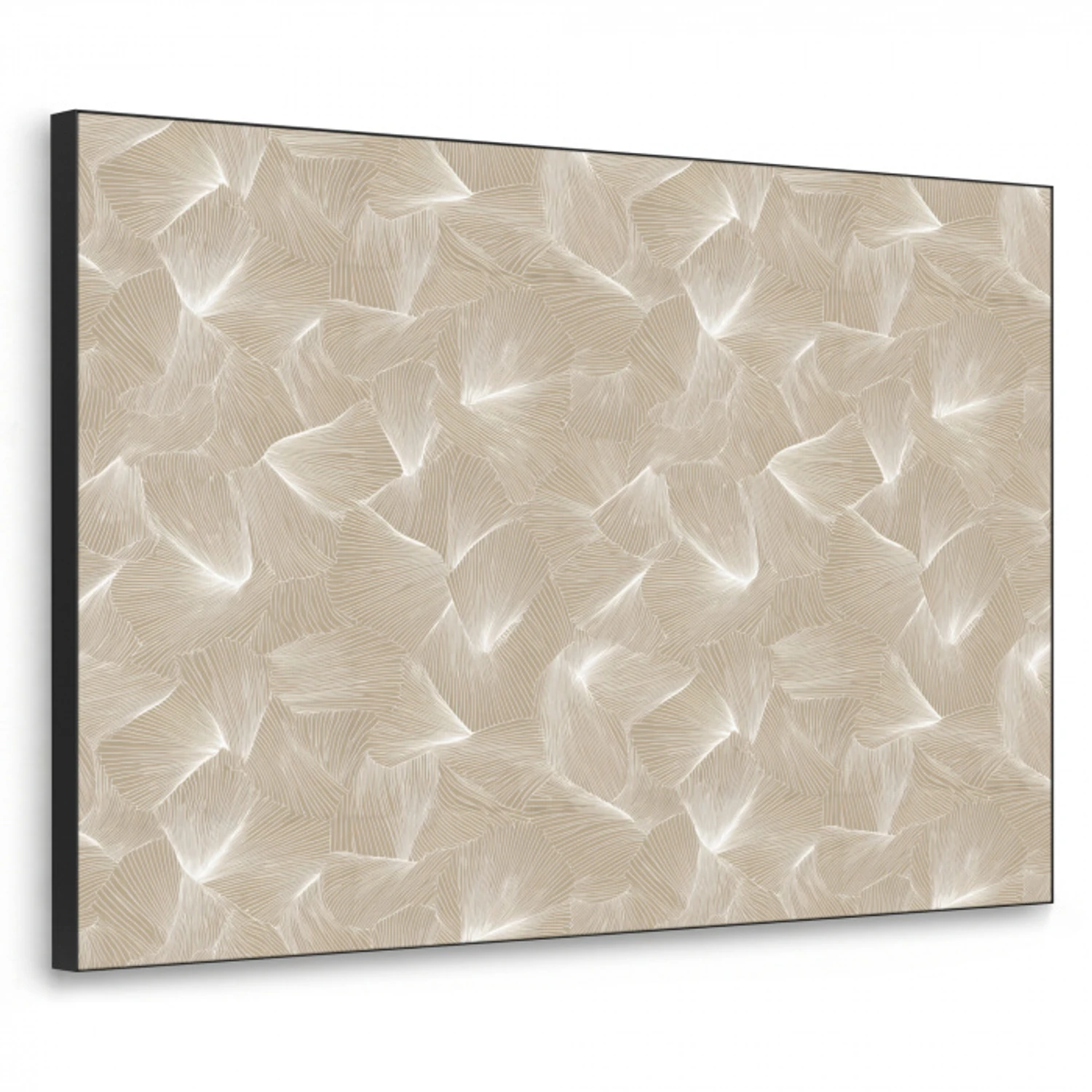 Organisch - Textuur - Beige Textielframe zwart klein 947 -3d
