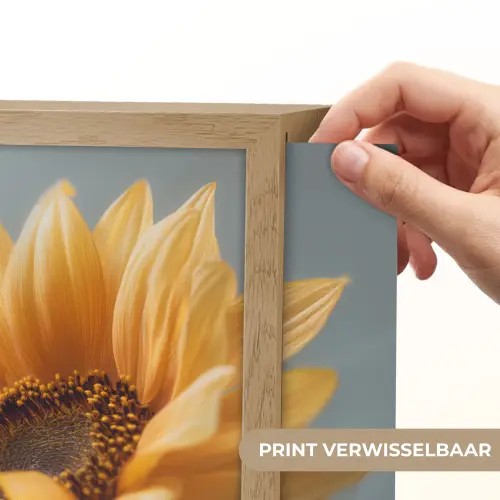 Zonnebloemen - Geel - Wazig Light Box met batterij (Wandlamp) middel -USP_websiteprintNL