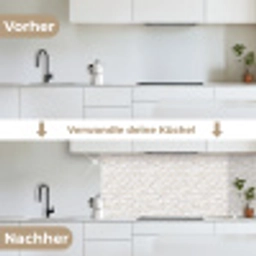 Schubben - Wit - Elegant keuken achterwand 2 middel 871 -voor-na_DE