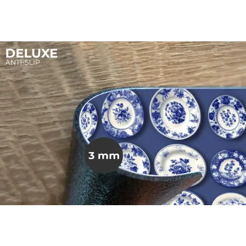 Borden - Floraal - Blauw Placemat vinyl groot 368 -closeup