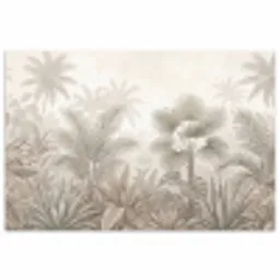 Jungle - Tropisch - Natuur -Vintage - Beige poster papier klein -3d