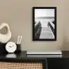 Loopbrug - Hout - Strand - Zee fotolijst zwart zonder passe partout klein -sfeer1
