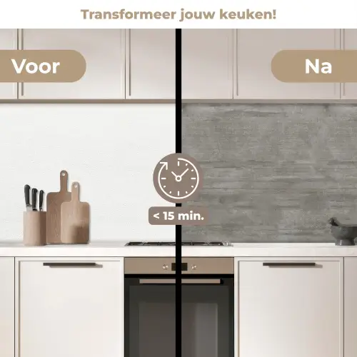 Patroon - Beton - Grijs keuken achterwand 2 middel 871 -voor-na2_NL
