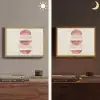 Minimalistisch - Cirkels - Roze Light Box met batterij (Wandlamp) middel -sfeer3
