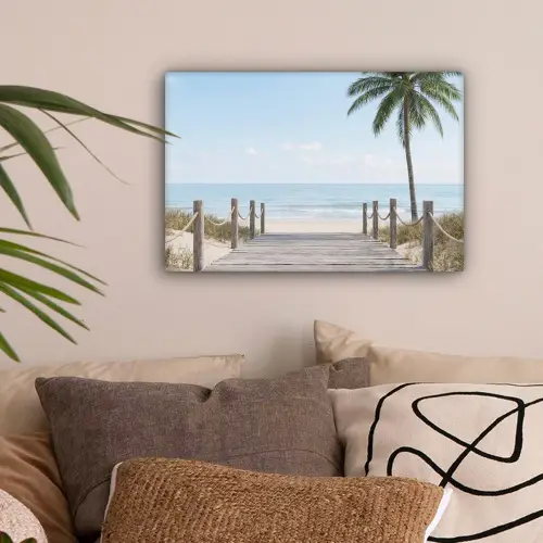 Palmbomen - Pad - Horizon canvas 2cm klein -sfeer1