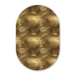 Palm - Waaier - Goud Wandcirkel Ovaal Forex klein 630 -3d