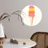 Schepijs - Hoorntje - Illustratie - Minimalistisch Wandcirkel behangsticker klein -sfeer3