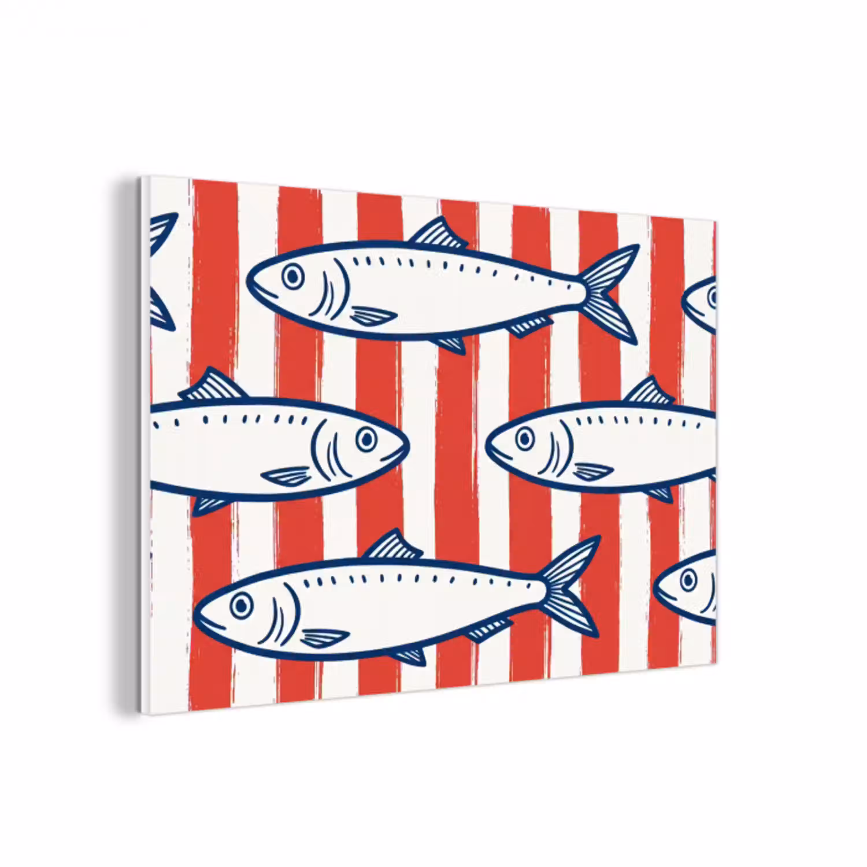Vis - Patroon - Strepen - Illustratie - Rood forex 5mm xxl -3d