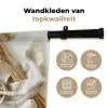 Bloem - Hout - Tarwe Wandkleed katoen klein -sfeer2