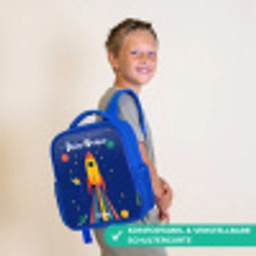 Raket - Sterren - Planeet - Ruimte Kinderrugzak - Blauw middel -sfeer3_DE