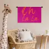 Oh la la - Oranje - Roze Wandkleed katoen klein -wsfeer5_kind